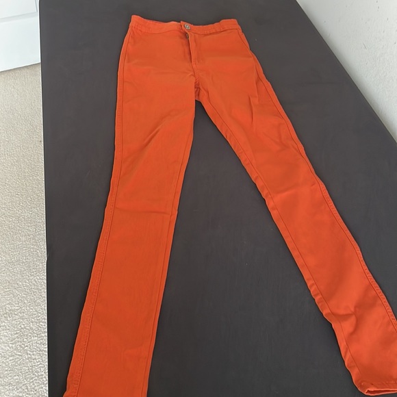 Ladies Stretch Jeggings/Jeans , Color: Burnt Orange - Picture 3 of 15